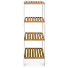 Etagere rek 4 laags van massief Bamboe hout 112cm hoog