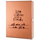 Sleutelkast koper kleur life is better with friends