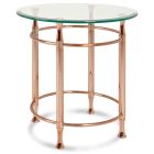 Ronde Rosé Gouden bijzettafel 39124