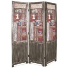 Zwaar MDF kamerscherm vintage route 66