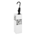 Witte strakke paraplubak met QR-code 