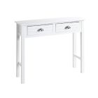 Witte haltafel met 2 laden 
