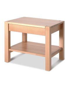 Bijzettafel robuust beukenhout met lade