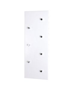 Wand Kapstok MDF Chroom Wit hoogglans 34x8x5cm