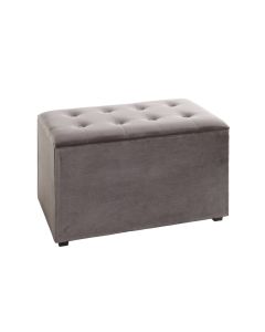 Bankhocker Fluweel grijs