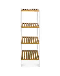 Etagere rek 4 laags van massief Bamboe hout 112cm hoog