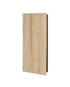 Sleutelkastje met Eikenhouten Decor - Zwart Metaal
