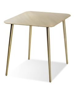 Goud kleurige afgelakte metalen bijzettafel