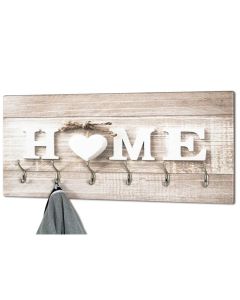 Home met hart wandkapstok op oud hout afbeelding