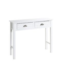 Witte haltafel met 2 laden 